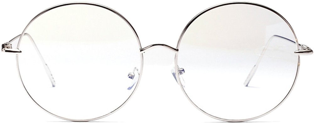 大きめ 丸メガネ 華奢 ステンレス フレーム 伊達メガネ 眼鏡 サングラス