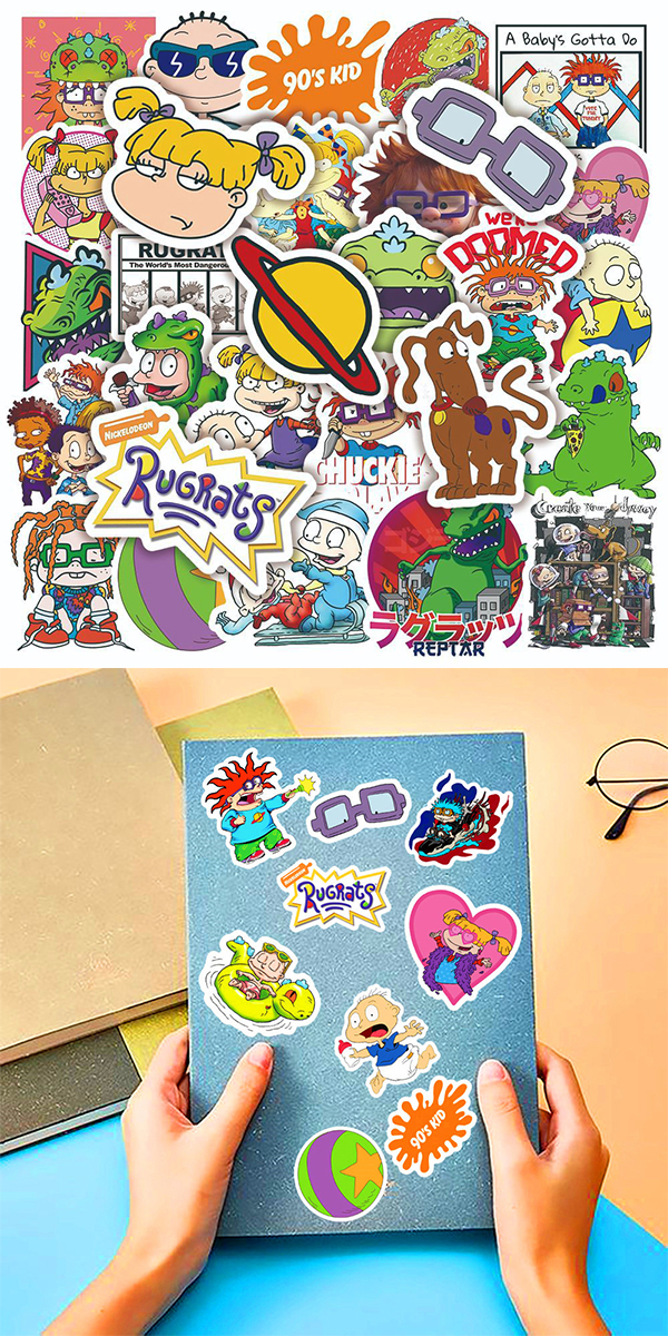 130×84 ラグ USA製 ラグラッツ キャラクター柄 マルチカラー アクリル lupo_rugrats-st50-01
