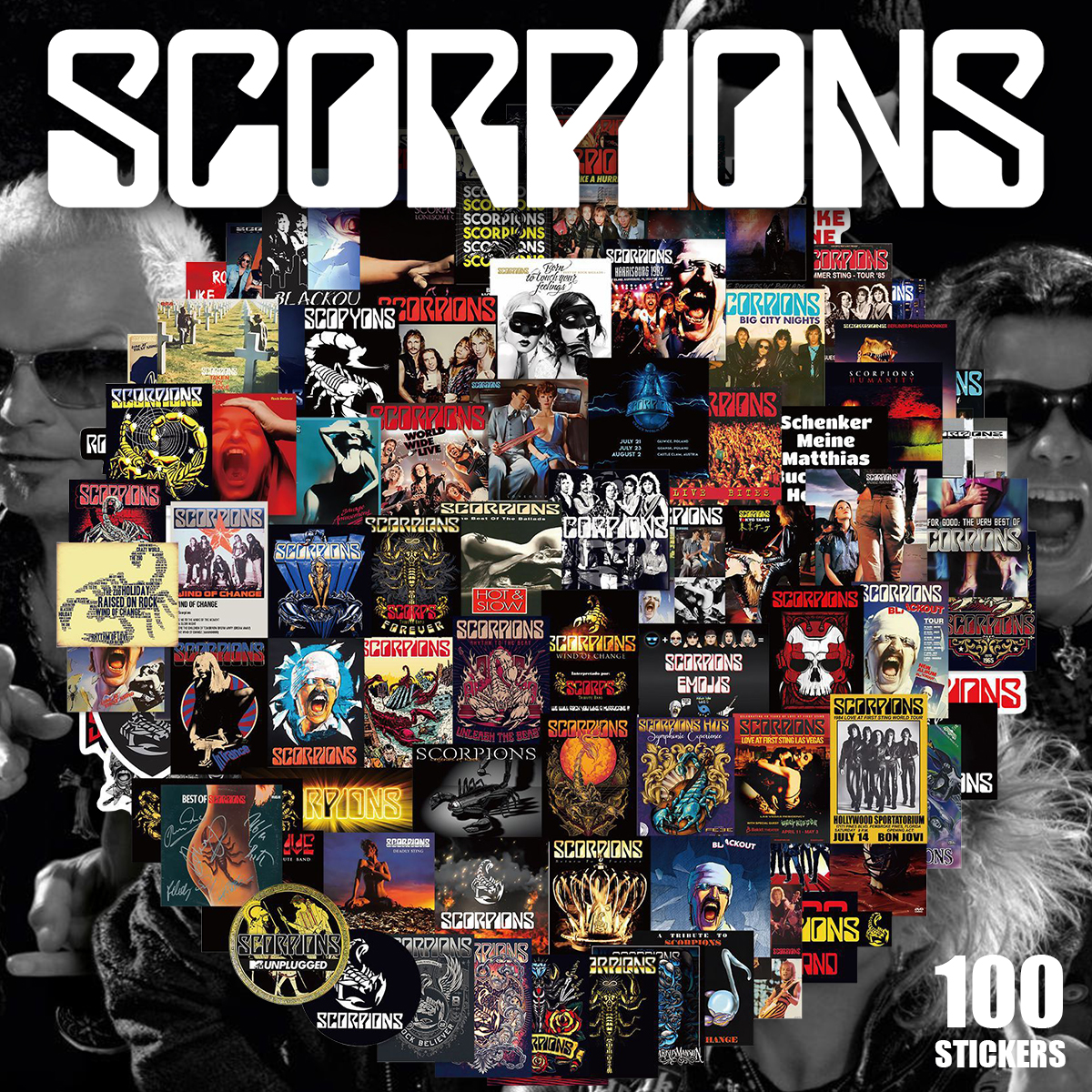 Scorpions スコーピオンズ ステッカー 100枚セット PVC 防水 シール