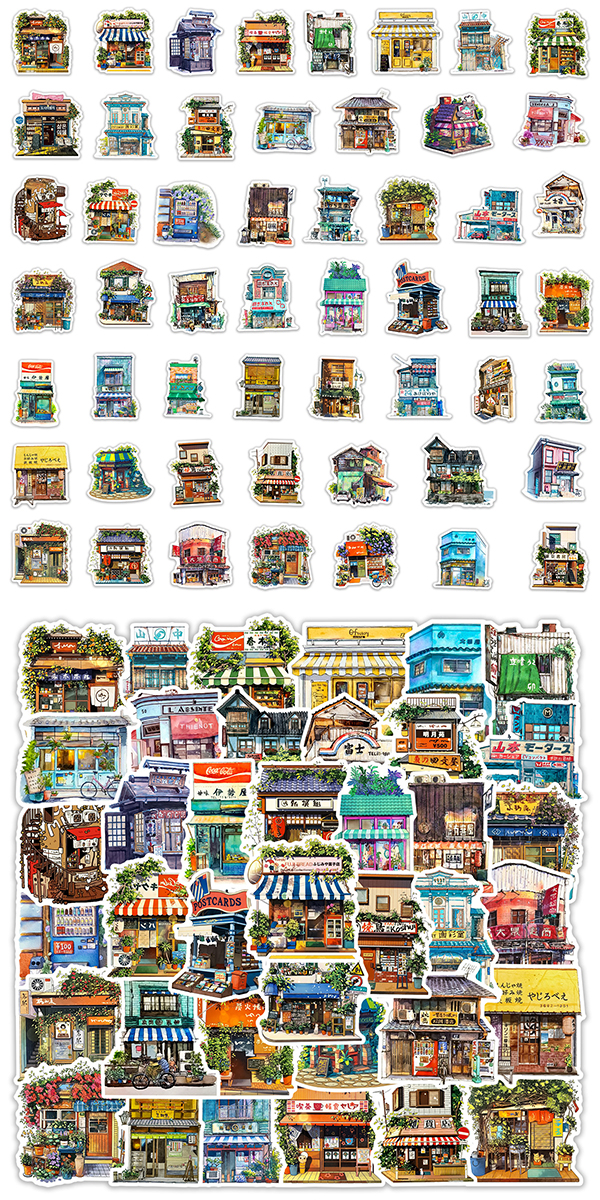  レトロ商店 ステッカー2