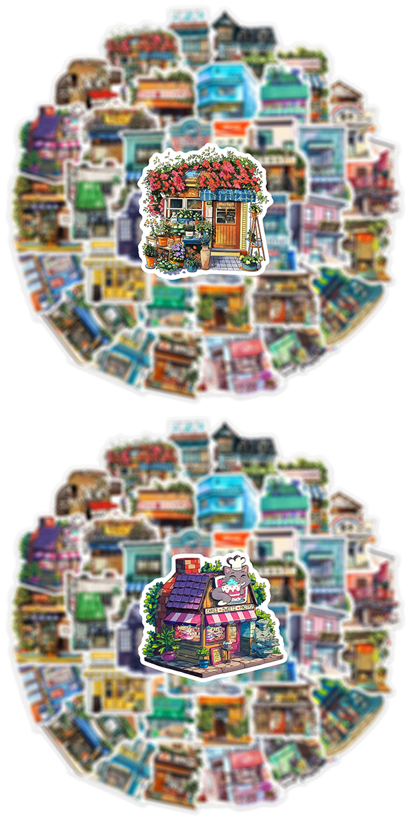  レトロ商店 ステッカー3