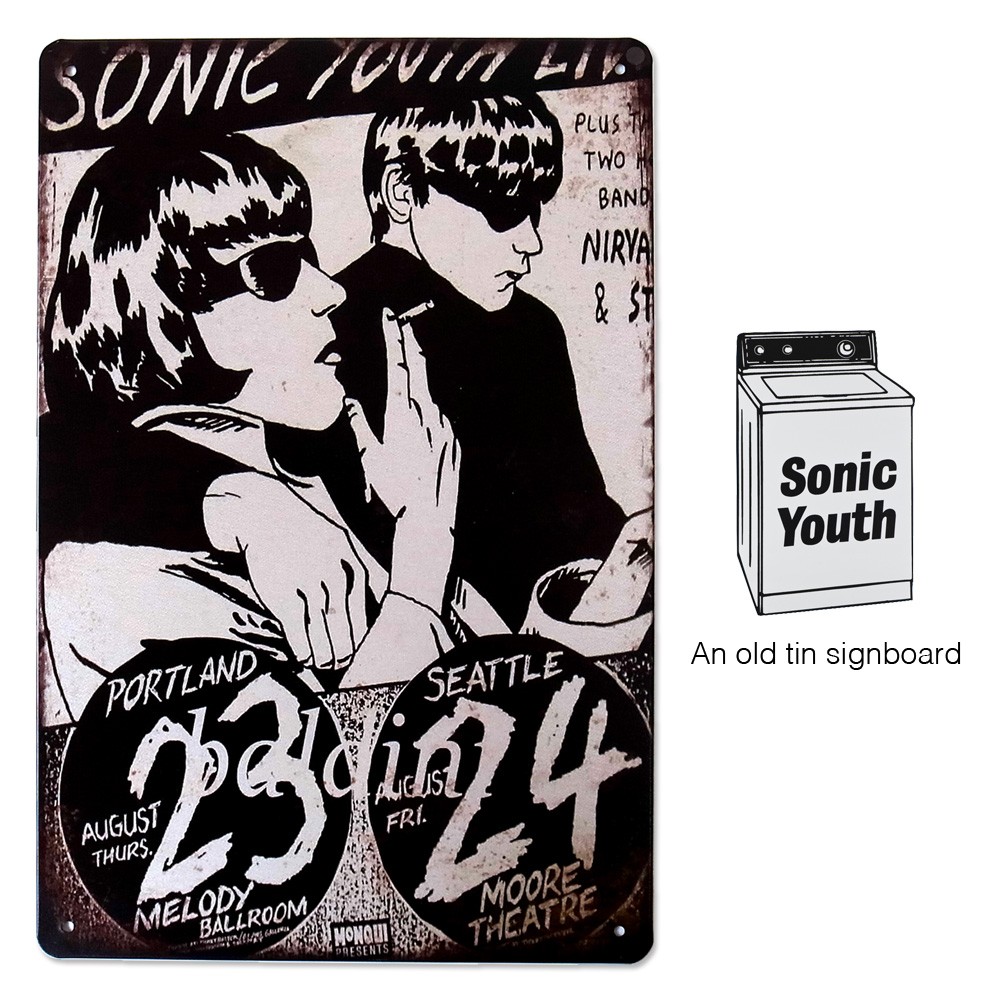 Sonic Youth ソニック ユース ブリキ看板 20cm×30cm アメリカン雑貨