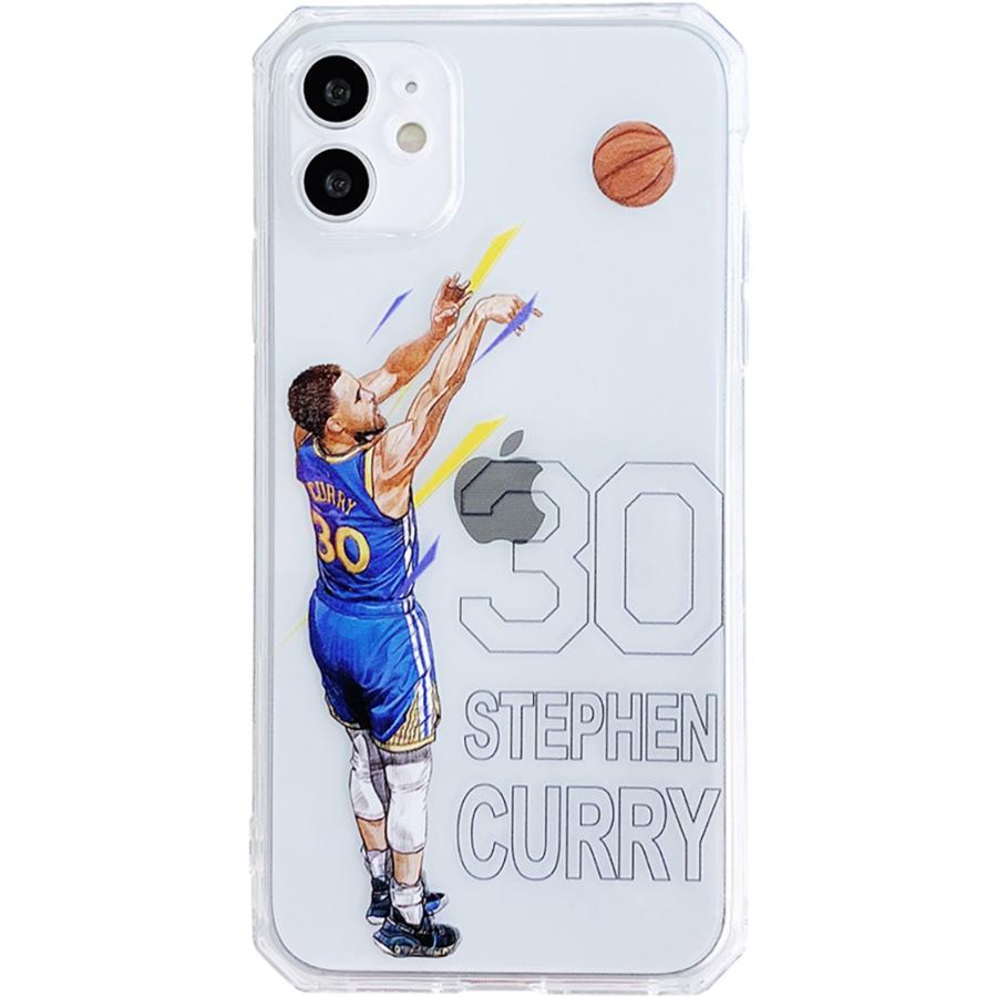 NBA iPhone14 iPhone13 iPhone12 iPhoneSE ケース レブロンジェームズ ステフィンカリー バスケットボール アイフォンケース  透明 液晶保護フィルム付き｜lupo｜02