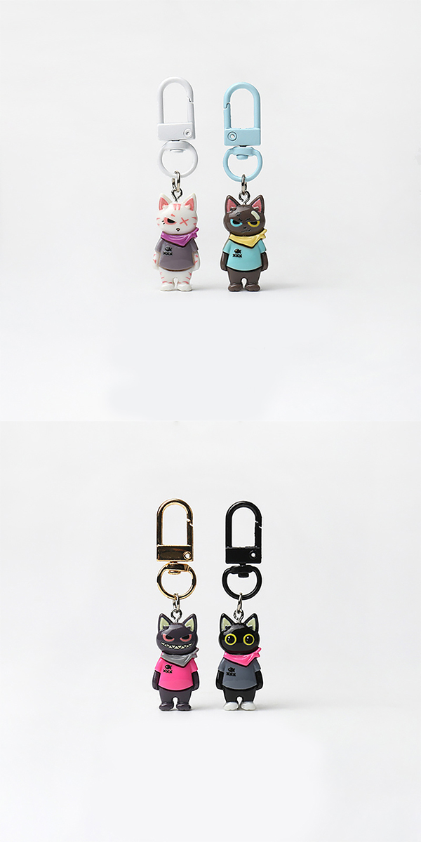 ストリート キャット ミニ キーホルダー 5種セット ねこ 猫 ネコ T
