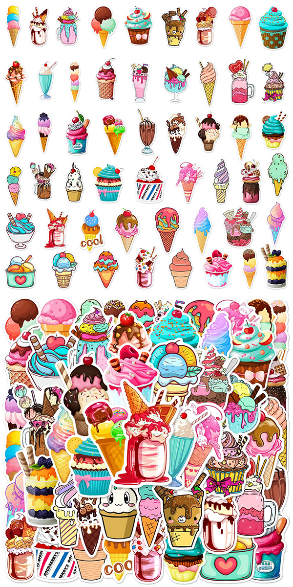  レトロ スイーツ ステッカー2