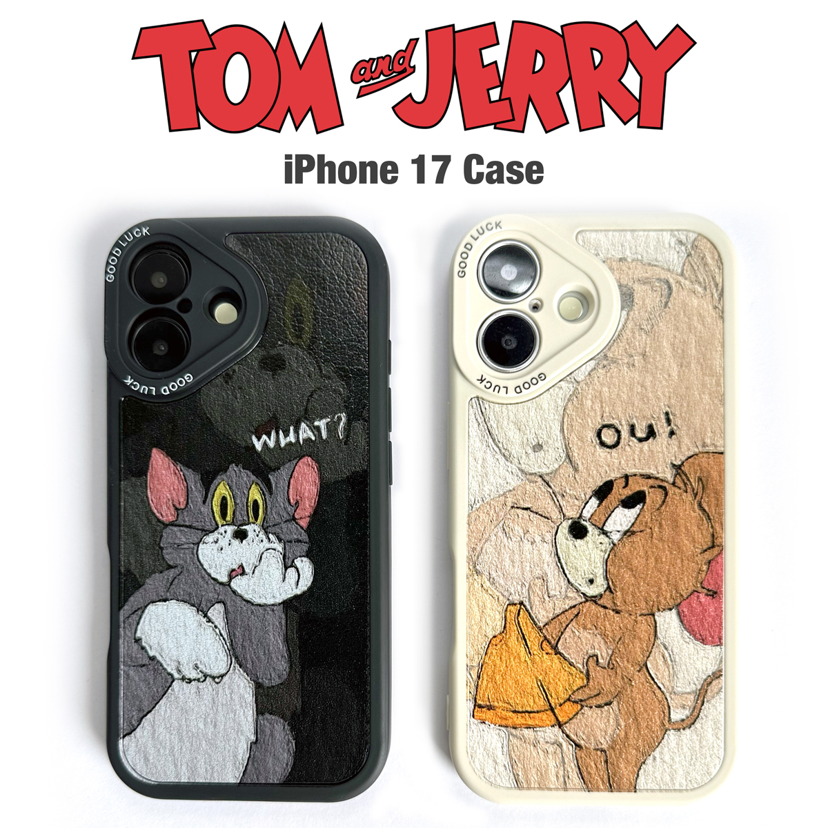 トムとジェリー iPhone17 ケース 油絵風 TPU トムジェリ TOM & JERRY