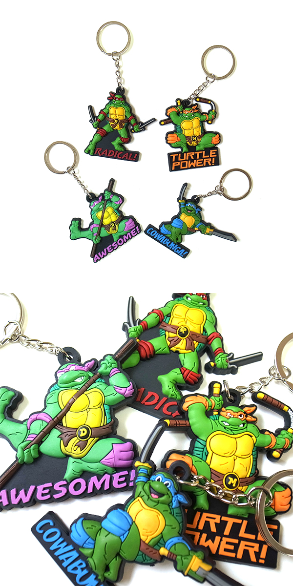 忍者タートルズ ラバー キーホルダー キーリング ティーンエイジ ミュータント ニンジャ タートルズ TMNT アクセサリー 雑貨 キャラクター