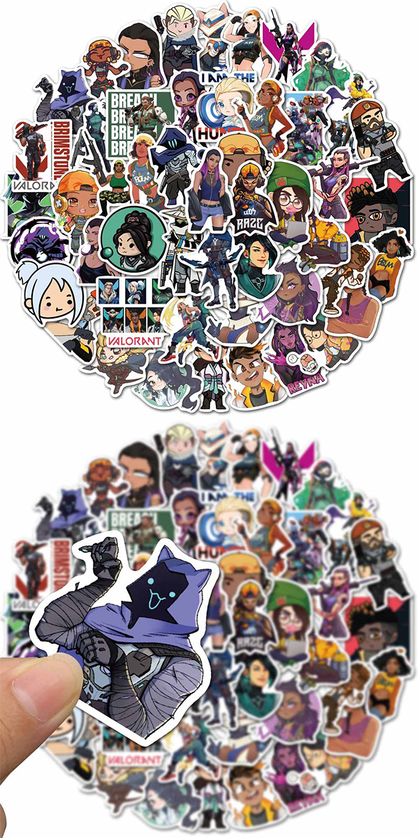 VALORANT ステッカー 50枚セット PVC 防水 シール ヴァロラント