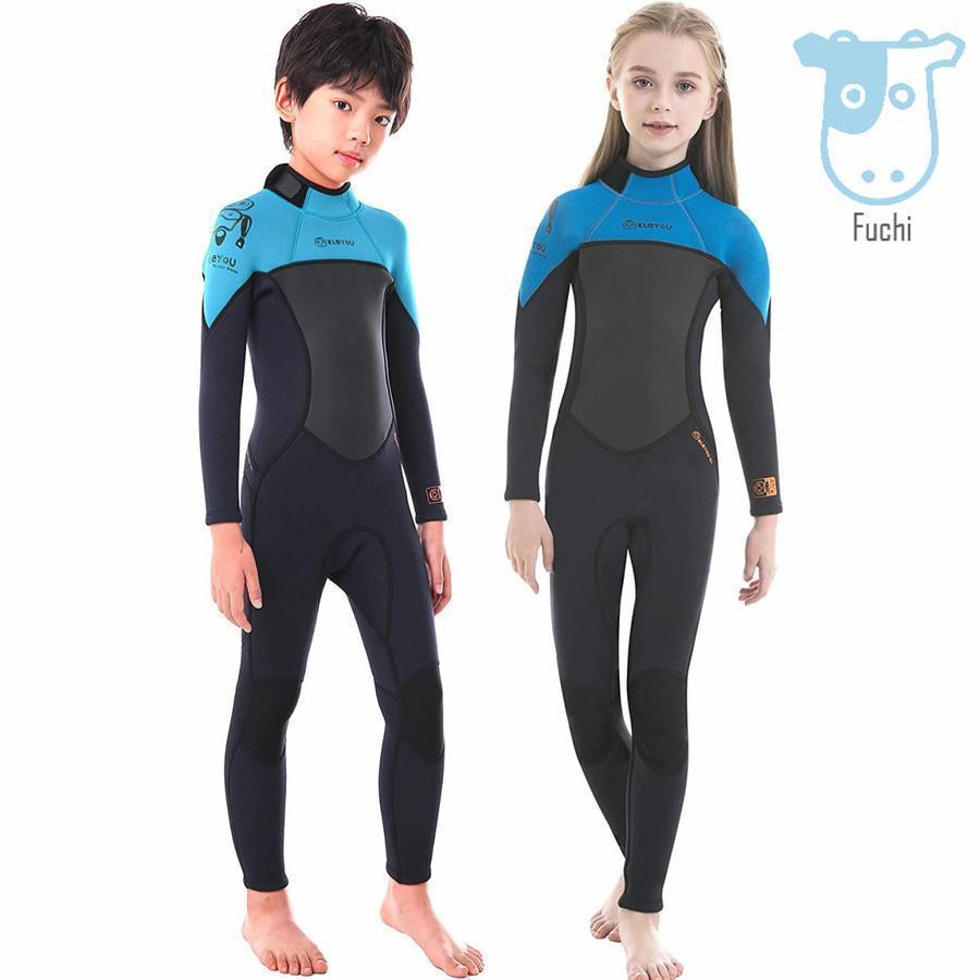 ウェットスーツ 子供 キッズ水着 2.5mm フルスーツ 水着 長袖