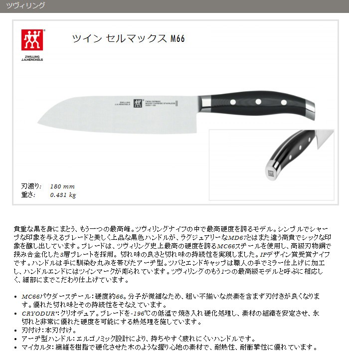 ZWILLING J.A. HENCKELS ツヴィリング ツインセルマックスM66 ZWILLING J.A. HENCKELS ツヴィリング ツインセルマックスM66
