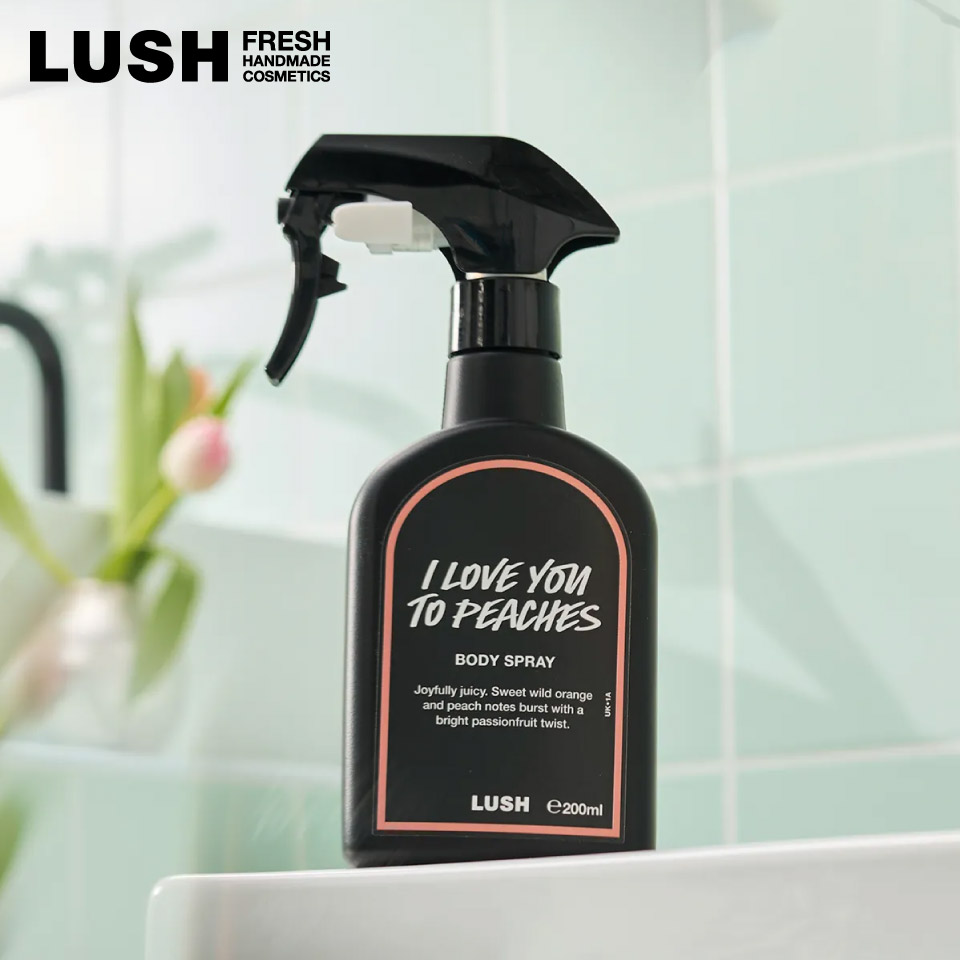 母の日 プレゼント LUSH アイラブユートゥーピーチィズ ボディスプレー  2026 限定 ボディミスト フレグランス  自然派  ラッシュ 公式