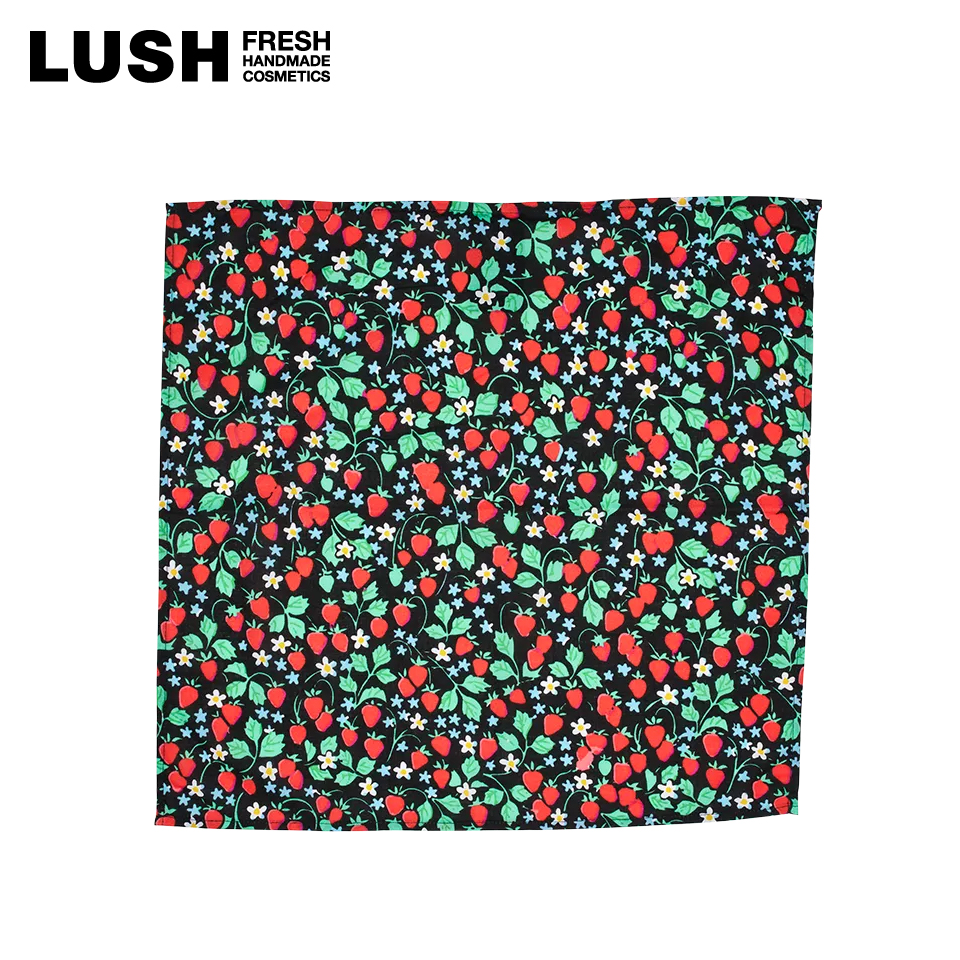 Yahoo! Yahoo!ショッピング(ヤフー ショッピング)LUSH ストロベリー パッチ ノットラップ 46cm 風呂敷 レトロ カラフル かわいい おしゃれ ラッピング プレゼント ギフト プチギフト 贈り物 ラッシュ 公式