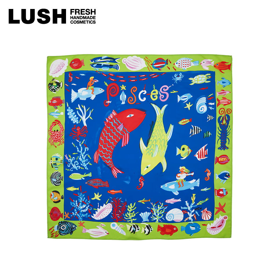 Yahoo! Yahoo!ショッピング(ヤフー ショッピング)LUSH パイシーズ ノットラップ 70cm 風呂敷  エコ バッグ かわいい おしゃれ ラッピング プレゼント ギフト プチギフト 贈り物 ラッシュ 公式