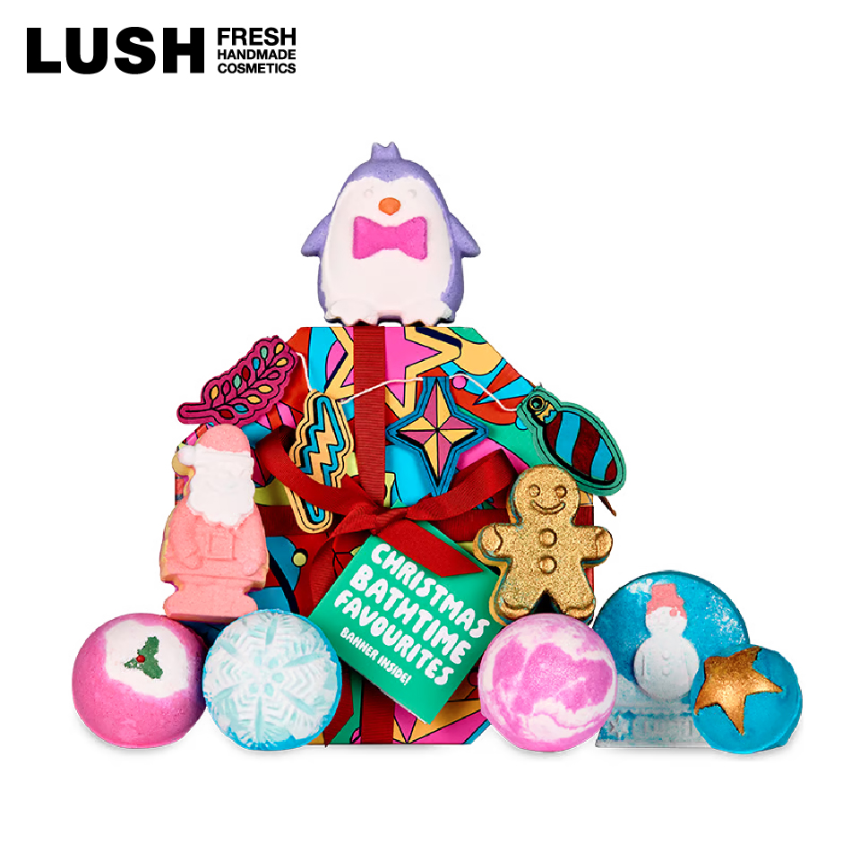 LUSH クリスマス バスタイム フェイバリッツ ギフト クリスマス プレゼント バスボム 発泡 入浴剤 詰め合わせ 人気 コスメ コフレ セット ラッシュ 公式