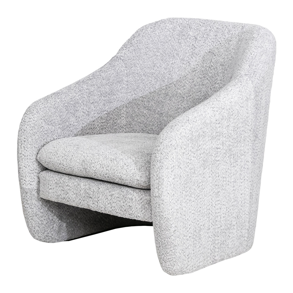 ソファー 1人掛け ブークレ 布 グレー ホワイト 一人掛け 高級 モダン