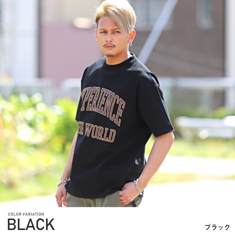 Tシャツ メンズ トップス ストリート カットソー カレッジ ビッグシルエット ロゴ 半袖 プリント ビター系 0642 Luxstyle 通販 Yahoo ショッピング