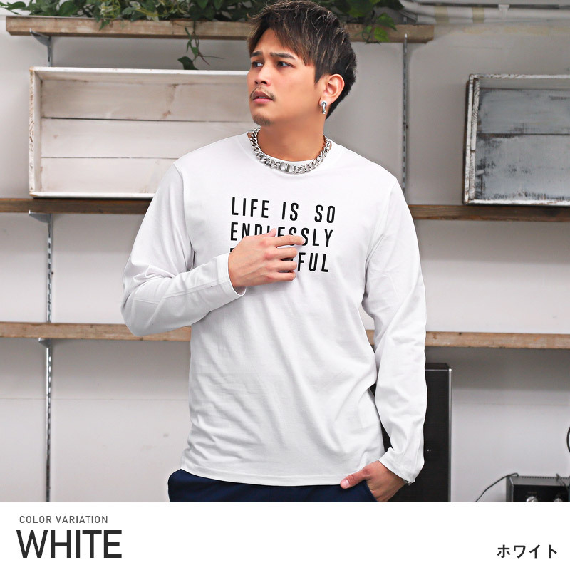 ロンT メンズ 長袖Tシャツ ロゴ プリント カットソー クルーネック 英字ロゴ 春 秋 ビター系 :aa-1273:LUXSTYLE - 通販 -  Yahoo!ショッピング