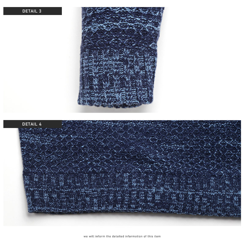 セール ニット メンズ セーター ボーダー 配色 ロゴ ジャガード編み アクリル ビター系｜lux-style｜11