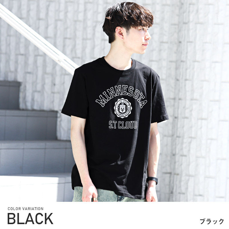 Tシャツ メンズ 半袖 ロゴ プリント カレッジロゴ クルーネック アメカジ カジュアル :aa-1494:LUXSTYLE - 通販 -  Yahoo!ショッピング