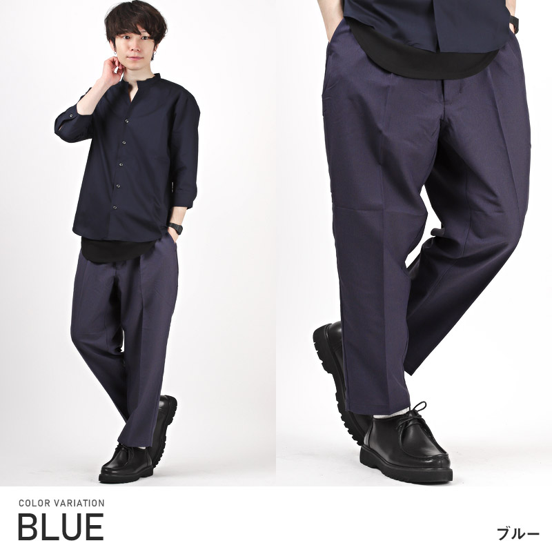 joker スラックス タックワイドテーパードパンツ メンズ