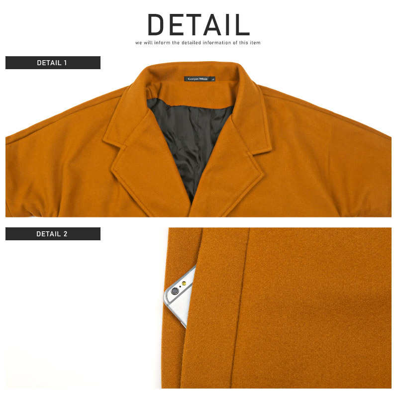 セール チェスターコート メンズ ロング丈 ウールライク 大人 秋冬