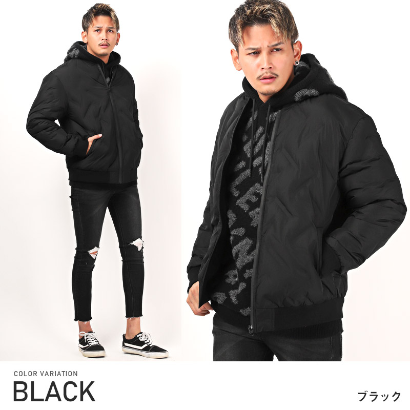 MA-1ジャケット メンズ 中綿ジャケット ブルゾン シームレス 暖か 冬｜lux-style｜02