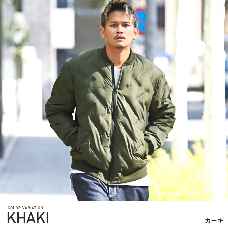 MA-1ジャケット メンズ 中綿ジャケット ブルゾン シームレス 暖か 冬｜lux-style｜03