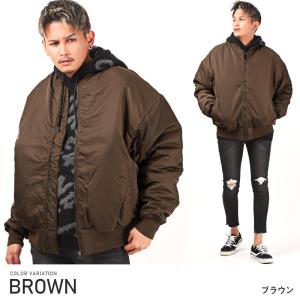セール MA-1ジャケット メンズ 中綿 ビッグシルエット 暖か 防寒 ストリート