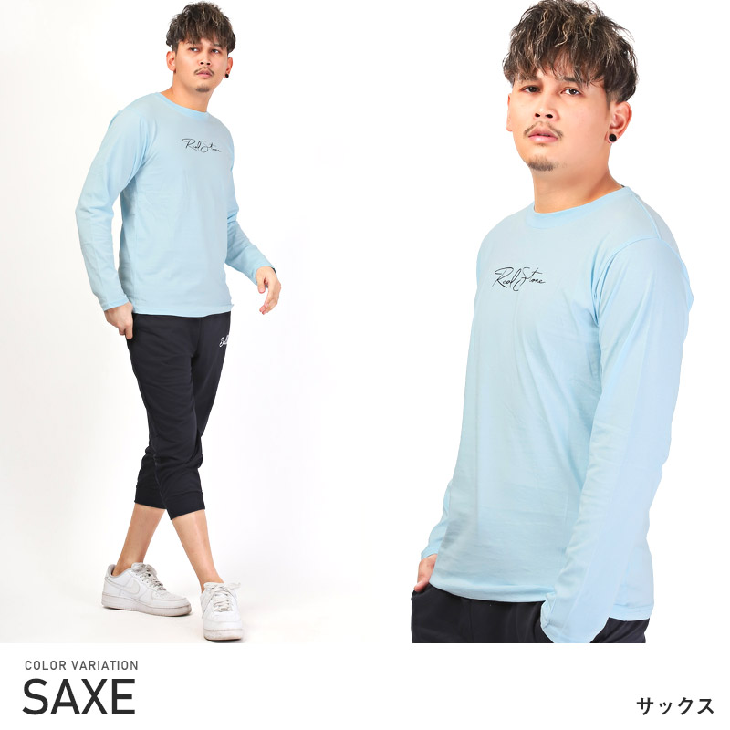 ロンT メンズ 長袖Tシャツ ロゴ プリント ワンポイント カットソー 長袖 トップス 春 秋 カジュアル｜lux-style｜04