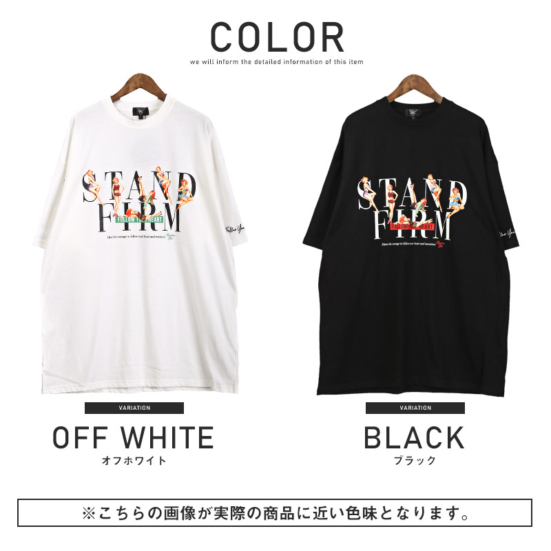 Tシャツ メンズ 半袖 ビッグシルエット ロゴ プリント ピンナップ