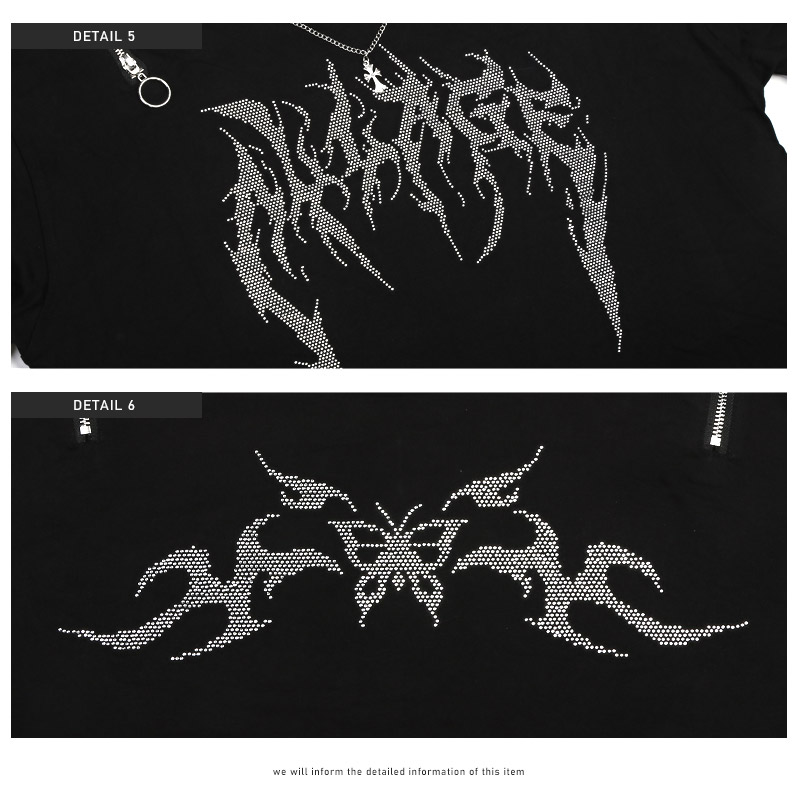 Tシャツ メンズ 半袖 ビッグシルエット メタルロゴ チェーン 鎖