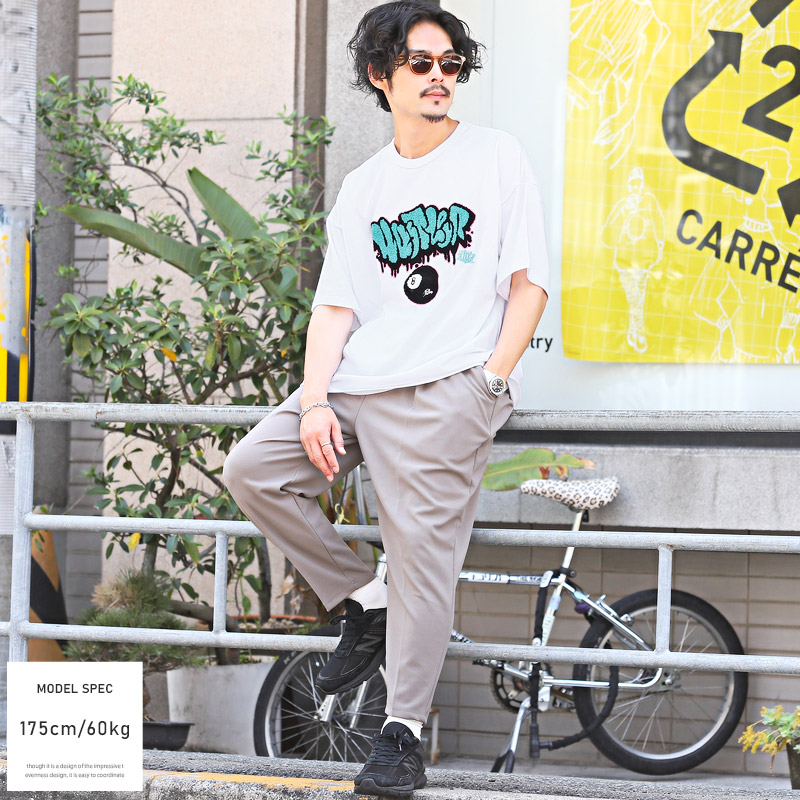 セール Tシャツ メンズ 半袖 ビッグシルエット ロゴ サガラ刺繍 パイル グラフィティ ビリヤード ストリート｜lux-style｜06