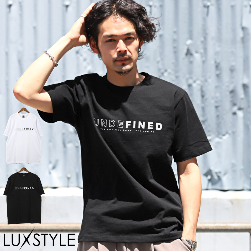 Tシャツ メンズ 半袖 ロゴ プリント 英字 クルーネック カットソー トップス ゆったり カジュアル｜lux-style