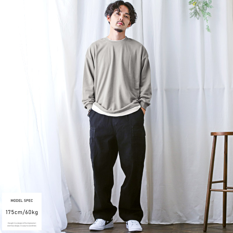 トレーナー メンズ スウェット ビッグシルエット フェイク
