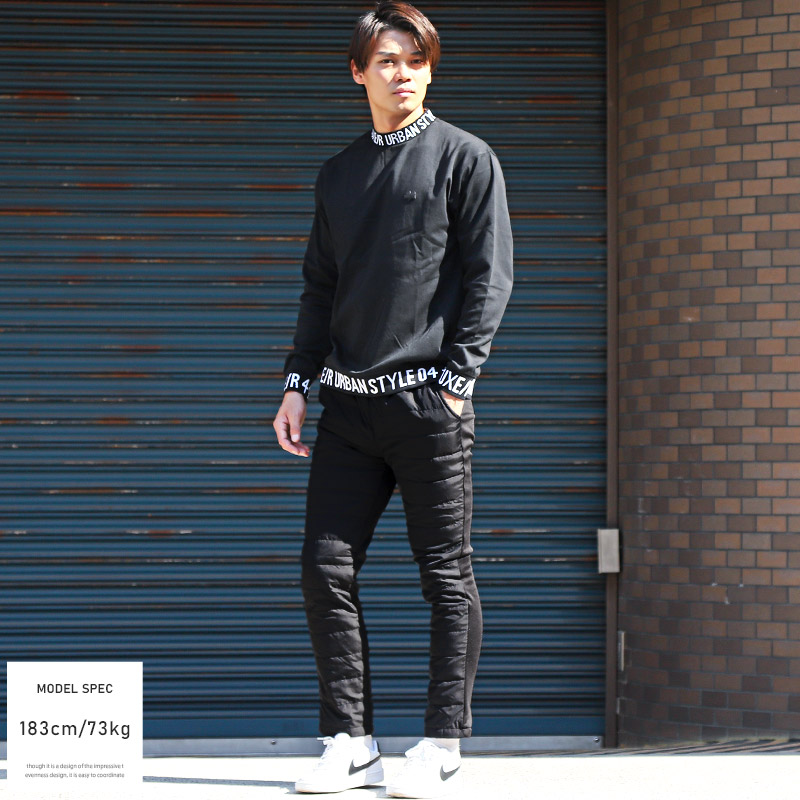 ダウンパンツ メンズ 中綿 ダウン フェザー 裏起毛 裏ボア 暖か