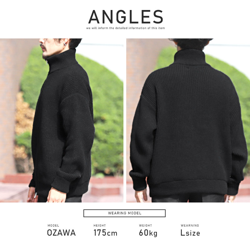 ニットジャケット メンズ カーディガン オーバーサイズ ジップ