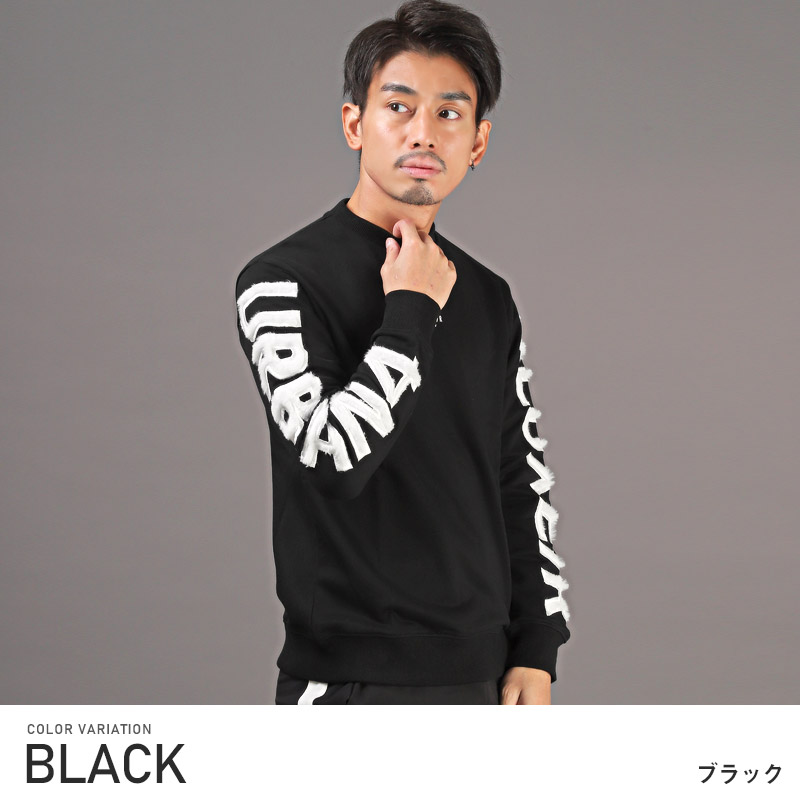 トレーナー メンズ スウェット ロゴ シャギー 刺繍 ワッペン スエット