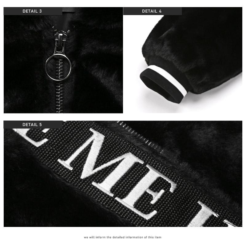 ファージャケット メンズ ブルゾン フェイクファー ロゴ 刺繍 ビッグシルエット 冬｜lux-style｜12