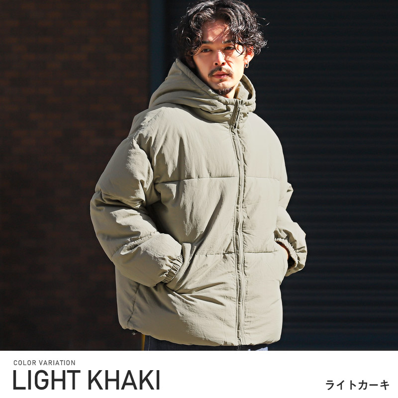 中綿ジャケット メンズ ジャケット ブルゾン フード 暖か 防寒 無地