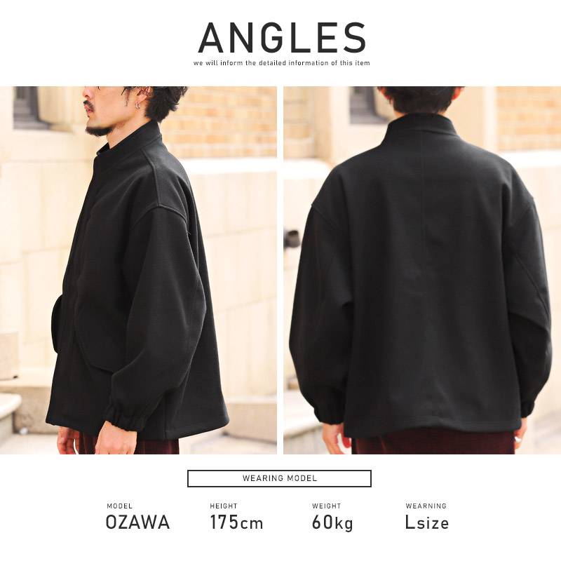 ブルゾン メンズ ウールライク M-65 ミリタリー ジャケット 暖か 無地