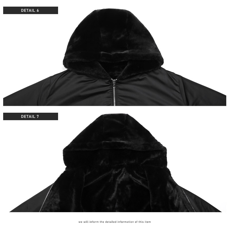 ファーブルゾン メンズ フェイクファー フード 2WAY リバーシブル ロゴ