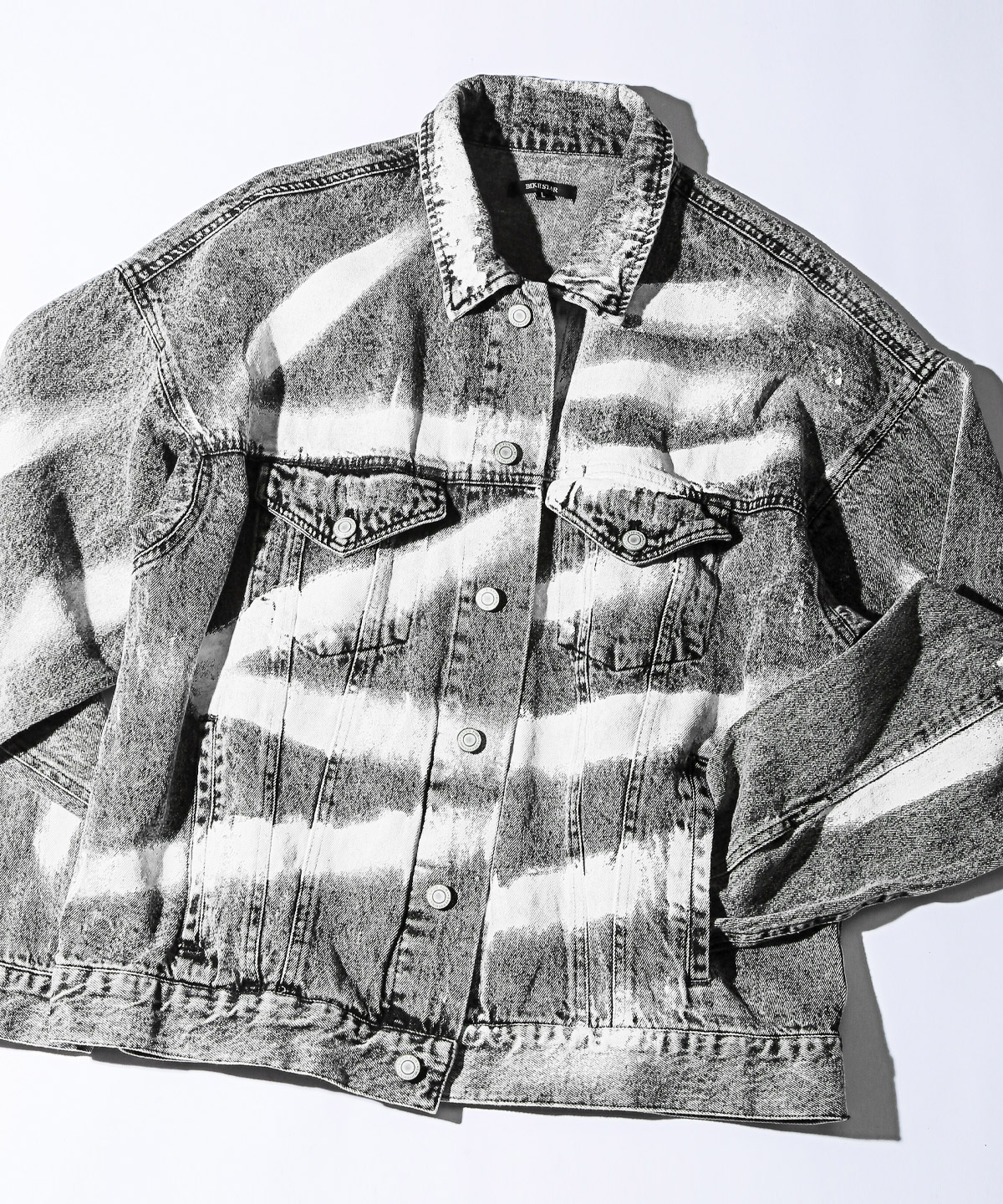 骨グラフィック タトゥーペイント Lil peep デニムジャケット グレー OPPOSE DUALITY - 【25SS】6ポケット パネル ウォッシュ デニム