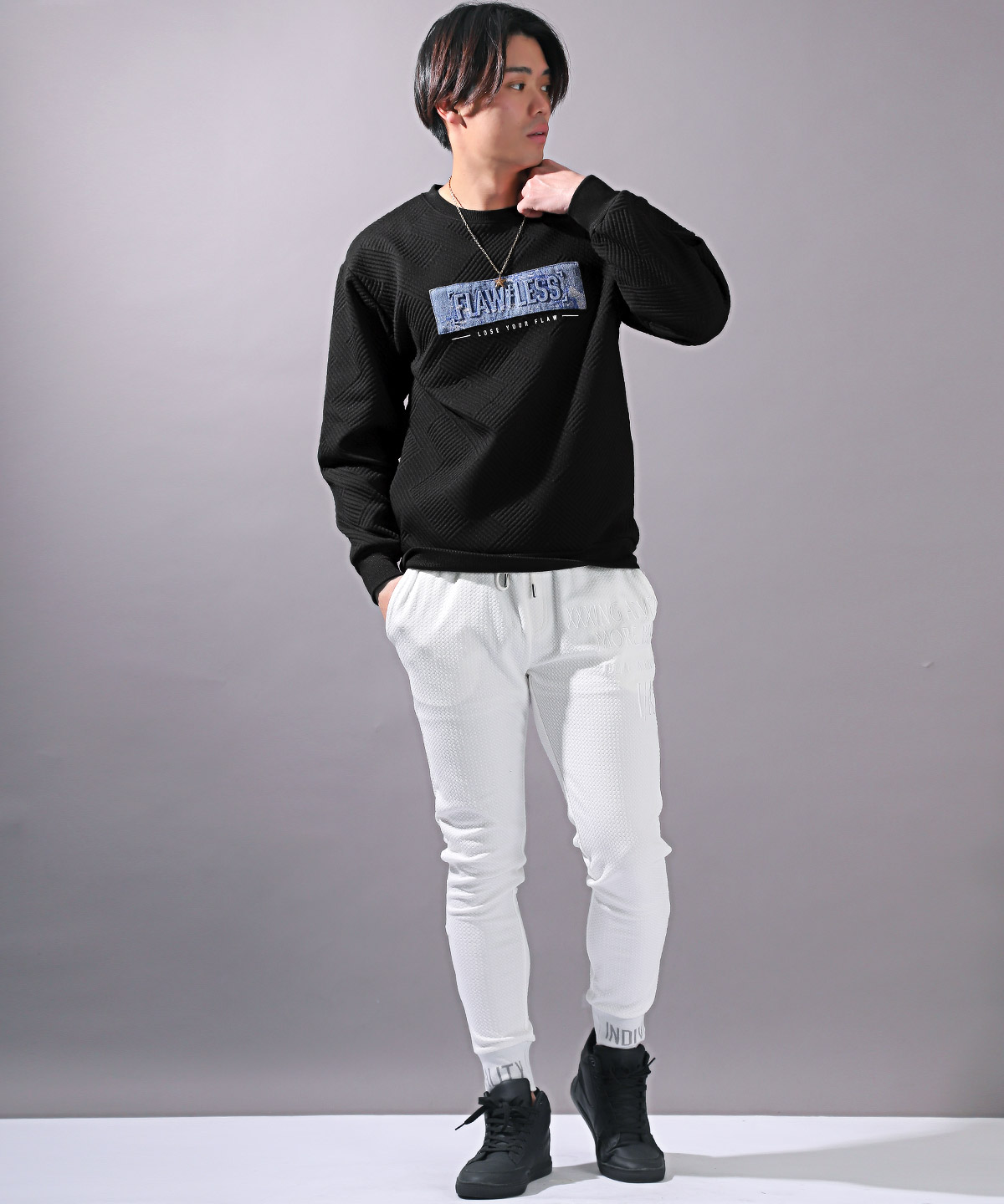 トレーナー メンズ プルオーバー トップス スウェット ジャガード