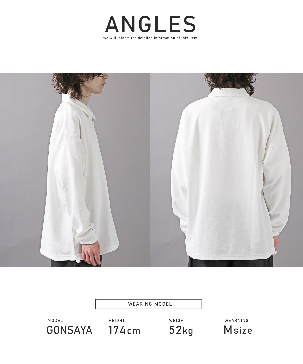 ロンT メンズ 長袖Tシャツ ハーフジップ ビッグシルエット 刺繍 薔薇