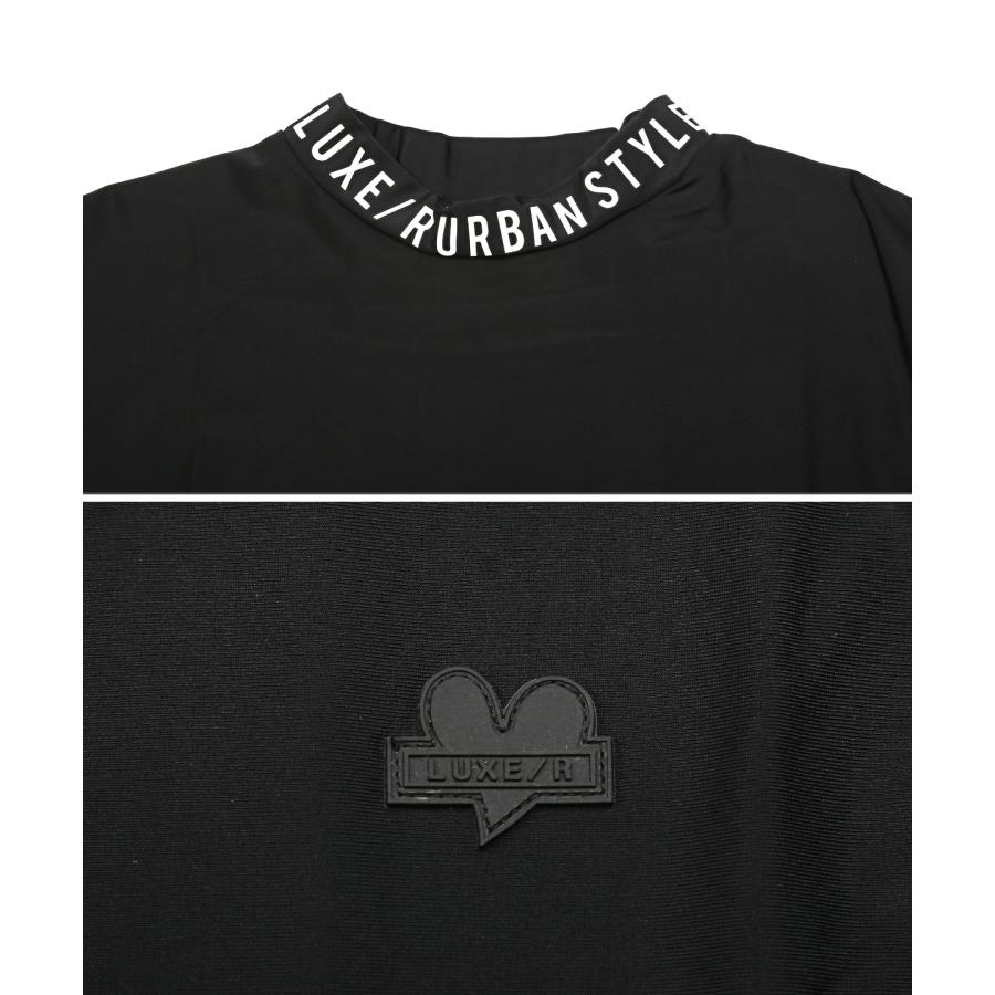 Tシャツ メンズ 半袖 モックネック ゴルフウェア ロゴ ストレッチ 伸縮 接触冷感 速乾｜lux-style｜13