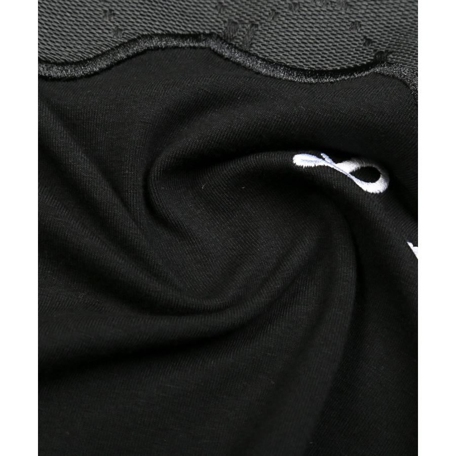 Tシャツ メンズ 半袖 ワッペン アップリケ 刺繍 ベア クマ 天竺 クルーネック ジャガード｜lux-style｜13