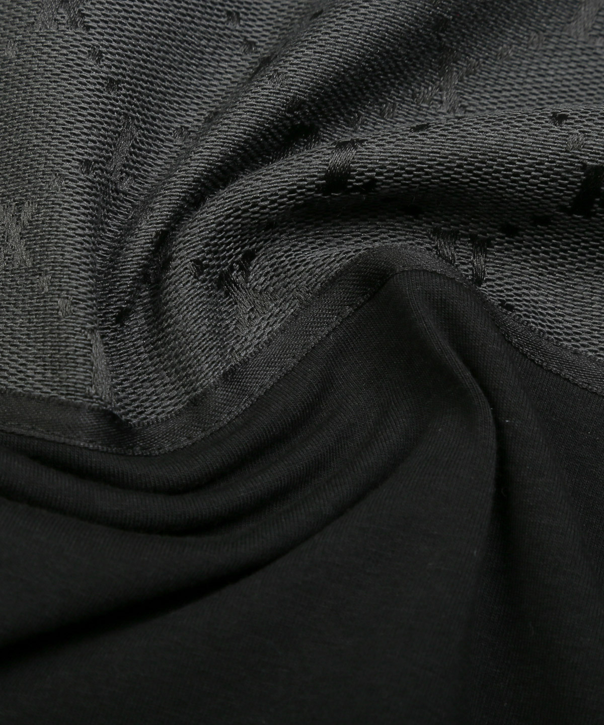 Tシャツ メンズ 半袖 ジャガード 刺繍 天竺 カットソー ロゴ パネル クルーネック 白 黒｜lux-style｜13