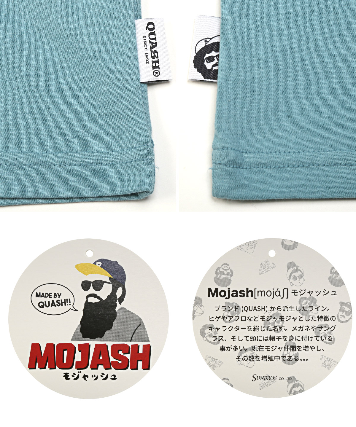 Tシャツ 半袖 メンズ 刺繍 ロゴ フォト プリント MOJASH モジャッシュ クルーネック ストリート｜lux-style｜17