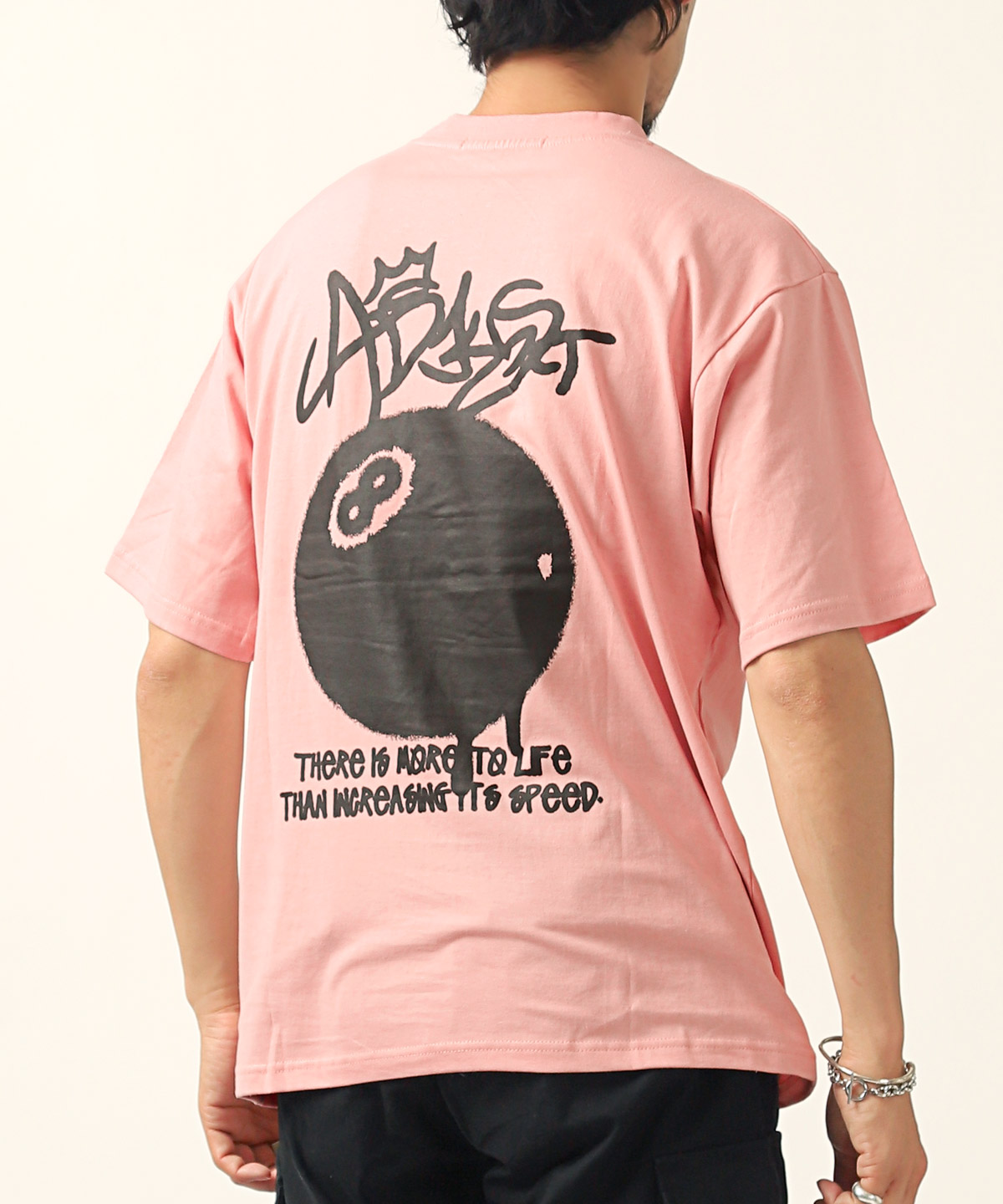 Tシャツ 半袖 メンズ レディース 落書き風 プリント ビリヤード グラフィティ ストリート 韓国｜lux-style｜13