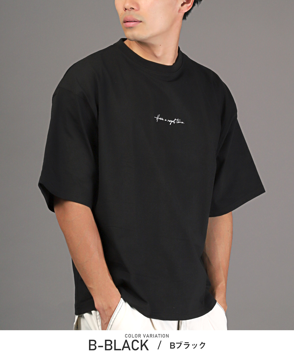 Tシャツ 半袖 メンズ ビッグシルエット バックプリント 花 フラワー